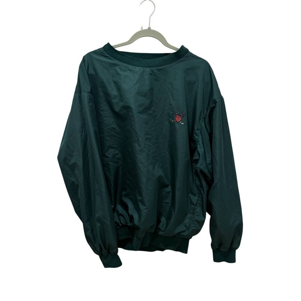 Polo Golf Ralph Lauren Green Pullover Windbreaker Sweatshirt L